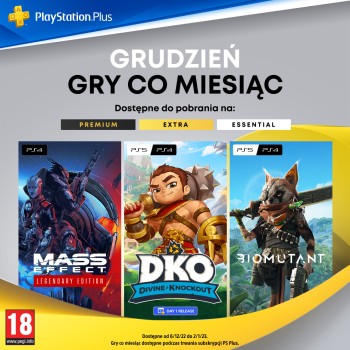 playststion plus grudzien 2022 plakat