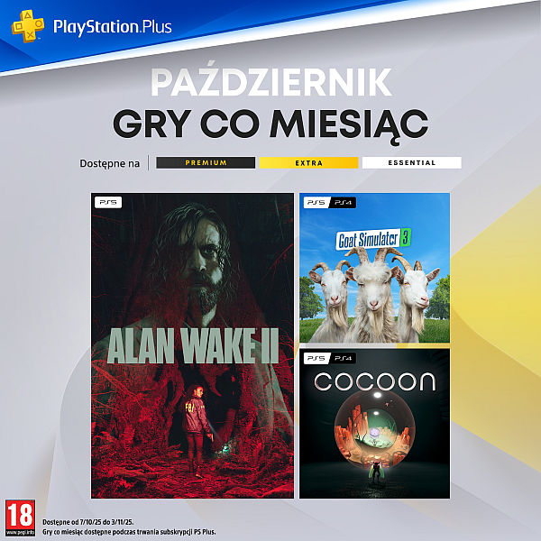 playstation plus pazdziernik 2025 plakat mini
